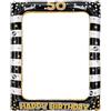 Kinesgsg Cornice Gonfiabile per Foto 50° Compleanno, 71 x 58 cm | Oro e Nero Cornice per Selfie Compleanno, Gadget Compleannos Adulti, Photo Booth Props, per Feste, Eventi, Fotografie
