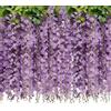 CECOMBINE Confezione da 4 fiori artificiali di glicine viola da appendere con 40 rami, ghirlanda di fiori in finta seta per decorazioni di nozze, giardino, casa e feste