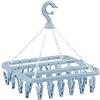 Heshebuy Appendiabiti pieghevole da appendere con 32 clip, per asciugare i calzini (blu nordico)