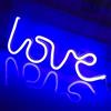 Fespcj LOVE LED Neon Light Sign, Accessori della decorazione della stanza delle ragazze, Luci di notte estetiche Wall Art Neon Lampade per Dormitorio, Bar, San Valentino, Regali di compleanno, Blu