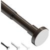 Weldun - Asta per tenda estensibile 48-226 cm, senza foratura, a molla, regolabile e solida per finestra, bagno, camera da letto, bronzo