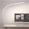 YOUKOYI Lampada da Scrivania a LED, 9W Lampada a Morsetto, Lampada da Tavolo per Ufficio,3 Modalità Colore Protezione Degli Occhi, Dimmerabile, Lampada LED con Adattatore, Per Lettura Studio