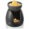 FYting Brucia Essenze,Bruciatore Oli Essenziali,Bruciatore Candle,Diffusore in Ceramica Fornello per Olio Aromaterapia Candela,Portacandele per Halloween, Natale, Compleanni (Nero)