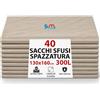 G.M. DISTRIBUZIONE GM 40 Sacchi Ambra Sfusi Grandi Resistenti 300 Litri, misura 130X160 cm, in materiale HDPE, Sacchetti Indifferenziata, Buste Spazzatura, 40 Buste Sfuse