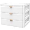 Linanty Organizer da scrivania con 3 cassetti, 26 x 20 x 22 cm, bianco