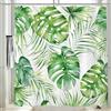 Vgzsyomqib Tenda Doccia Antimuffa Tessuto Impermeabile Tenda per Doccia Grande con Anelli Lavabile Lavatrice 240x200 Foglie di Monstera e Palme Tende Vasca da Bagno di Stoffa, Verde 02
