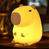 GIACOMO Capibara Lampada, Luce Notturna per Bambini, Luce Notturna USB Ricaricabile con Timer, Lucina Notturna Regolabile, Controllo Touch Silicone Capybara Lamp per Bambini e Neonati