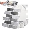 OJTOJT Adesivi per piastrelle, 3D, 10 pezzi, autoadesivi, per il retro della cucina, per soggiorno, camera da letto, cucina, bagno (Grigio)