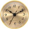 PATIKIL 70mm Inserto per Orologio al Quarzo, Orologio Miniatura con Movimento al Quarzo Rotondo Mini Orologio Numeri Arabi Adatto 61mm/2,4 Dia Foro per Sostituzione, Tono Oro, Stile 12