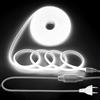 YeahBoom 5M Striscia LED COB, 220V Collegamento diretto con spina Euro, bianco freddo 6000K, striscia LED flessibile ad alta densità impermeabile, per armadio della camera da letto, casa, decorazione