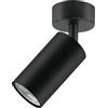 Maclean Lampada da parete a soffitto Spot Light Mobile Regolabile attacco GU10 per lampadine LED e alogene fino a 35W 55x100mm girevole (1x fiamma senza lampadina, Nero)