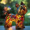 Generico Dog Series Art Night Light,Cute Pet Dogs Themed LED Table Lamps,Stained Resin French Bulldog Tabletop Night Light,Fun Gift for Dog Lovers,Vintage Animal Home Decor