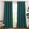 PONY DANCE Tende Camera da Letto 2 Pezzi L 140 x A 300 cm Tende Natalizie Tende Oscuranti con Anelli Tende per Salotto Eleganti Tenda Termica Isolante Freddo, Verde Scuro