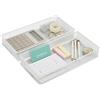 Annova Set di 2 cestini portaoggetti in rete per cassetti e mensole, per scuola e ufficio (bianco, 30.5x15x5cm)