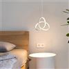 Mengjay Lampada a sospensione LED, moderna, dimmerabile in tre temperature di colore, 15W, 1500LM, per soggiorno, camera da letto, cucina, bianca