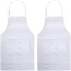 QFEHTHSK Confezione da 2 Grembiuli da Cucina, Grembiuli con Tasche, Grembiuli alla Caviglia, Grembiuli da Barbecue, Grembiuli per Utensili da Cucina, Ristorante, Bar