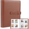 Amimy 128 tasche Album fotografico per Fujifilm Mini LiPlay 11 12 9 8+ 8 7S fotocamera istantanea, per Polaroid SnapTouch PIC-300 Z2300 Mint Zip (marrone)