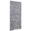 vidaXL Vliegengordijn 100x200 cm chenille zilver