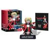 Running HARLEY QUINN TALKING FIGURE & ILLUS BOOK KIT