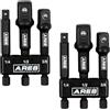 ARES 22048 - Set di 2 adattatori per bussole da 7,6 cm, per trapani a percussione ad alta velocità, attacco da 1/4, 3/8 e 1/2