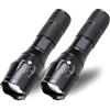 MMOBIEL 2 x torcia tattica a LED, 1000 lumen, zoomabile in 5 modalità, resistente all'acqua, torcia di sopravvivenza, campeggio, emergenza e outdoor.