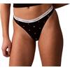 Calvin Klein Donna Perizoma con Fascia con Logo, Nero (Seeing Stars Black), 3XL