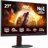 AOC Gaming Monitor Q27G4SRU 27 pollici 2560x1440, WQHD, 320Hz, Fast IPS Panel, 1ms GtG, USB Hub Speakers, Height Adjustment, (HDMI2x 2.1 DP 1x 1.4) HDR400, G-Sync Compatible, Nero