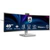Philips Monitors 49B2U5900CH - curvo QHD da 49 pollici, 75 Hz, VA, 4 ms, HDR400, KVM, webcam, altezza regolabile, docking USB-C, altoparlante (5120 x 1440, HDMI 2.0 / DP 2.1/ USB-C 1)