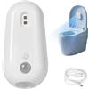 HshDUti Igienizzante UV autopulente per WC e luce notturna, disinfettante UV attivato dal movimento con luce notturna, sensore di movimento per bagno ricaricabile con adesivo