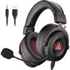 EKSA E900 Pro Cuffie Gaming per PS4 PS5 PC Xbox One, Cuffia con Microfono Cancellazione del Rumore, Surround 7.1, Jack Audio USB 3.5 mm, Driver Stereo da 50 mm, Luce a Led
