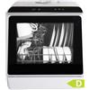 YU YUSING Mini Lavastoviglie Piccola 45 cm 5 Coperti, 5+1 Programmi, Asciugatura PTC, con o senza Alimentazione Idrica, Lavastoviglie Portatile, Serbatoio da 5L, Display LED, Bianco e Nero