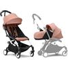 Stokke Passeggino Stokke YOYO3 con Newborn Pack - Include telaio bianco, YOYO 6+ Color Pack (Ginger) e 0+ Newborn Pack (Ginger)