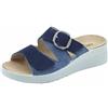 GRÜNLAND il benessere è naturale Grunland DIDA CE0464 Jeans Sandali confort per Donna in nabuk con doppia chiusura a strappo (Taglia 37)