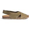 Yokono Sandali Piatti VILLA-175 Verdi | Scarpe da Donna Primavera-Estate | Pelle Scamosciata di Vacchetta | 2 CM