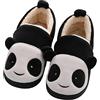 KVbabby Pantofole Bambino Invernali Pantofole Ragazze Ciabatte Bambine Warm Scarpe di Cotone Antiscivolo Interne Slipper Donne Panda Comode Nero 38-39 EU (Produttore : 260)