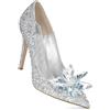Generic Heels for Women Rhinestone Party Wedding Pointy Shoes Thin High Heels High Heels Female Cinderella Glass Slipper