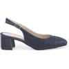 Melluso Décolleté Slingback in Tessuto Blu Collezione P/E