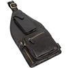 MATADOR Borsa a tracolla in pelle, nero/nero, 45x22x4 CM
