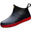 GURGER Stivali di Gomma Uomo Donna Stivaletti Pioggia Stivaletto Bassi Impermeabili Wellington Nero Rosso Taglie 44,275