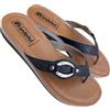 inblu infradito Ciabatte leggere Solea Vegan ciabattina estiva casa mare sottopiede SOFT e suola felssibile (nero deco, Sistema Taglie Calzature EU, Adulto, Donna, Numero, Media, 39)
