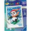 Ravensburger CreArt, Malen Nach Zahlen Kinder - Skifahrender Panda
