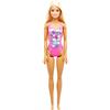 Barbie DWK00 - Beach con Costume - Perfetta per L'Estate, Rosa