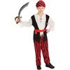 Bristol Novelty Ragazzi 4 Pezzo Rosso Nero Pirata Party Giornata Mondiale del Libro Settimana Halloween Costume da Carnevale Vestito 4-12 Anni - 7-9 Years