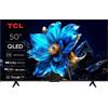 TCL Smart TV 50 Pollici 4K Ultra HD Display QLED Sistema Google TV AiPQ Processor Dolby Vision - Atmos Classe F colore Nero - 50T69C