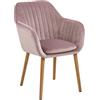 AC Design furniture Wendy Sedia da Pranzo - Poltrona rosé/Rovere, 61 x 57 x 83 cm, 1 pz.