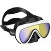 CRESSI MASCHERA HONEY NERO/BIANCO LENTE 420 UV GIALLO/BLU Subacquea
