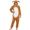 Genérico Costume da Elfo Unisex Tuta da Cervo per Festa Costume da Renna di Natale per Adulti Divertente e Carino Pagliaccetto Cosplay di renna natalizia
