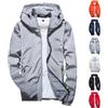 uxxnjfg Impermeabile Uomo Giubbotto Softshell Bomber Moto Antipioggia Jacket Invernale Uomo da Lavoro Casual Vestiti Abbigliamento Estiva Trekking I Miei Ordini Giubbotto Grigio L