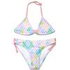 SHEKINI Costumi da Bagno Bambine Due Pezzi Carino Stampati Triangolo Bikini Regolabile Halter Costume Ragazze Due Pezzi Belle Ragazze Swimwear Stile per 6-14 Anni (8-10 Years, Rosa)