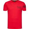 Emporio Armani Maglietta T-Shirt Uomo EA7 6KPT03 PJ3BZ1, Manica Corta, Girocollo, Veste Regolare (Rosso, S)